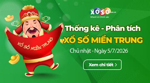 Thống kê XSMT 5/4/2026 - Phân tích Xổ số Miền Trung 5-4 Chủ nhật