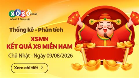 Thống Kê XSMN 9/8/2026 - Phân Tích XS Miền Nam Chủ Nhật Ngày 9/8