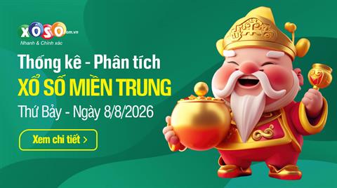 Thống kê XSMT 8/8/2026 - Phân tích Xổ số Miền Trung 8-8 Thứ 7