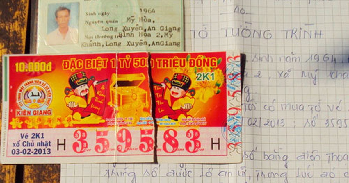 Vé xổ số rách vẫn được lĩnh thưởng hình ảnh gốc Ve xo so rach van duoc linh thuong hinh anh goc