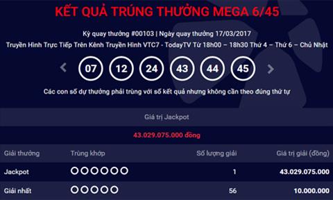 Thêm một khách hàng trúng Jackpot xổ số 43 tỷ đồng ngày 1732017 hình ảnh Them mot khach hang trung Jackpot xo so 43 ty dong ngay 1732017 hinh anh