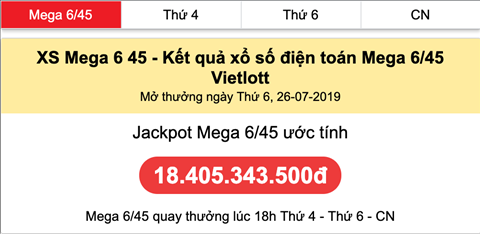 Jackpot uoc tinh thu 6 ngay 26-07-2019 Jackpot uoc tinh thu 6 ngay 26-07-2019