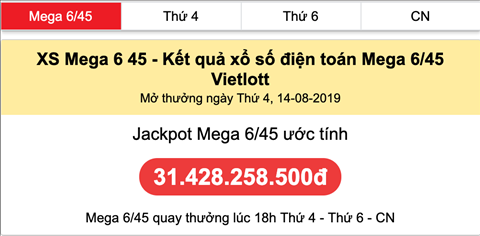 Jackpot uoc tinh 14-08-2019 Jackpot uoc tinh 14-08-2019