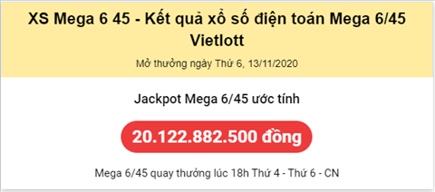 Thong ke Vietlott 13112020 hinh anh