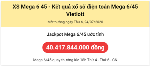 Thống kê Vietlott 24072020 - Phân tích Xổ số Mega 645 Thứ 6 hình ảnh Thong ke Vietlott 24072020 - Phan tich Xo so Mega 645 Thu 6 hinh anh