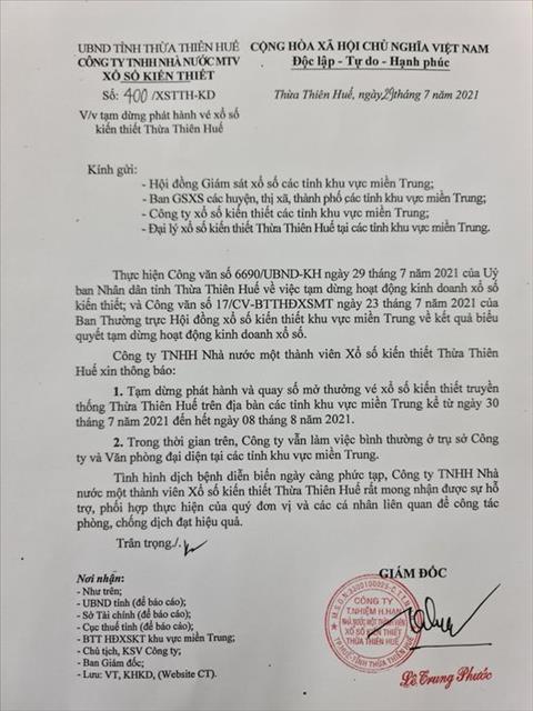 XS Thua Thien Hue tam dung quay thuong - Cac dai XSMT nao con quay thuong hinh anh