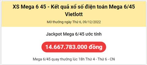 Thong ke Vietlott 09122022 - Phan tich Xo so Mega 645 Thu 6 hinh anh