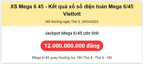 Thong ke Vietlott 2942022 - Phan tich Xo so Mega 645 Thu 6 hinh anh