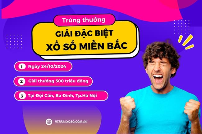 Giải Đặc biệt xổ số miền Bắc ngày 24/10 thuộc về khách hàng Hà Nội
