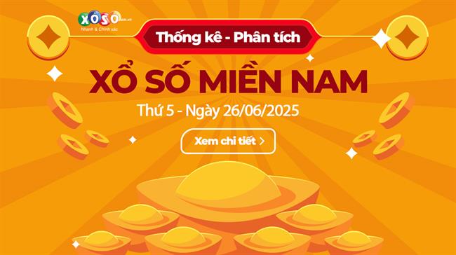 Thống Kê XSMN 26/06/2025 - Dữ Liệu Xổ Số Miền Nam Thứ 5 ngày 26/6