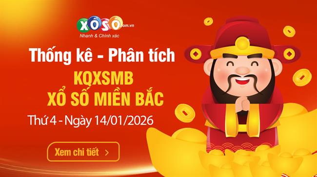 Thống Kê XSMB 14/01/2026 - Phân tích Xổ Số Miền Bắc Thứ Tư 14/01