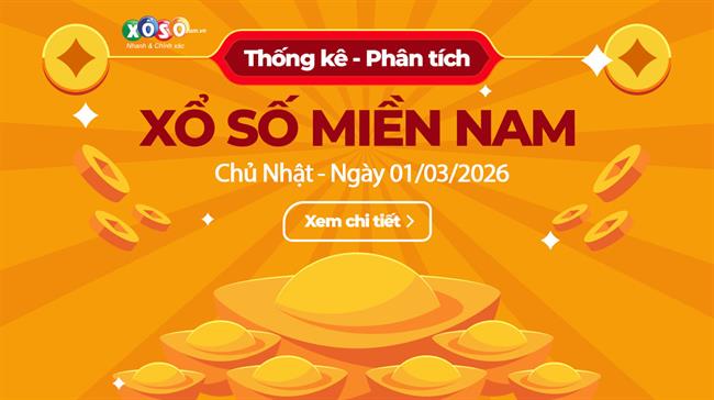 Thống Kê XSMN 01/03/2026 - Tổng Hợp Xổ Số Chủ Nhật Ngày 1/3