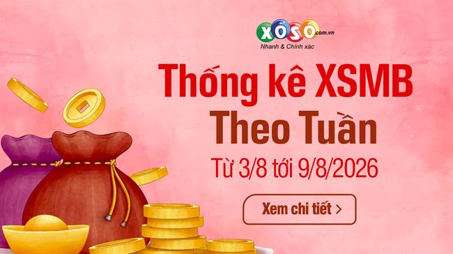 XSMB tuần qua có gì? Tuần từ 3/8/2026 đến 9/8/2026
